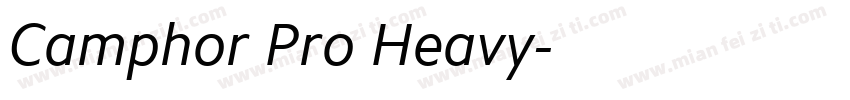 Camphor Pro Heavy字体转换